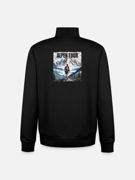 Alpen Tour - Unisex Organic Zip Sweatshirt von Stanley/Stella - Schwarz