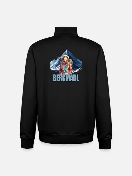 Bergmadl - Unisex Organic Zip Sweatshirt von Stanley/Stella - Schwarz