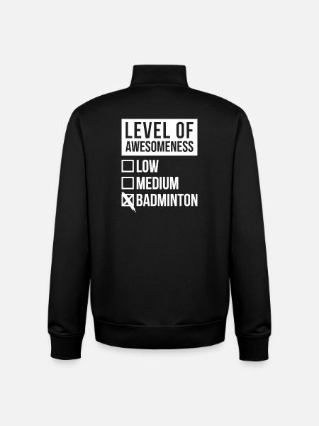 Badminton - Unisex Organic Zip Sweatshirt by Stanley/Stella - black