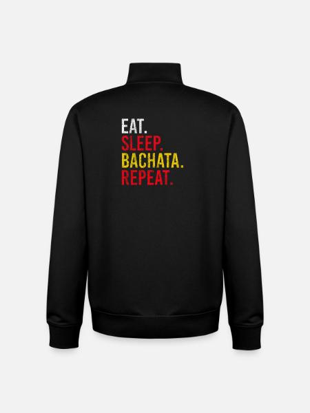 Eat Sleep Bachata Repeat Sensual Dance - Unisex Organic Zip Sweatshirt by Stanley/Stella - black