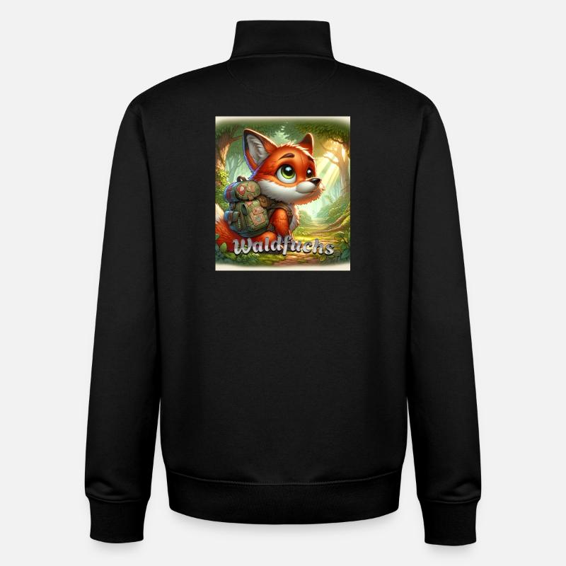Waldfuchs - Unisex Organic Zip Sweatshirt von Stanley/Stella - Schwarz
