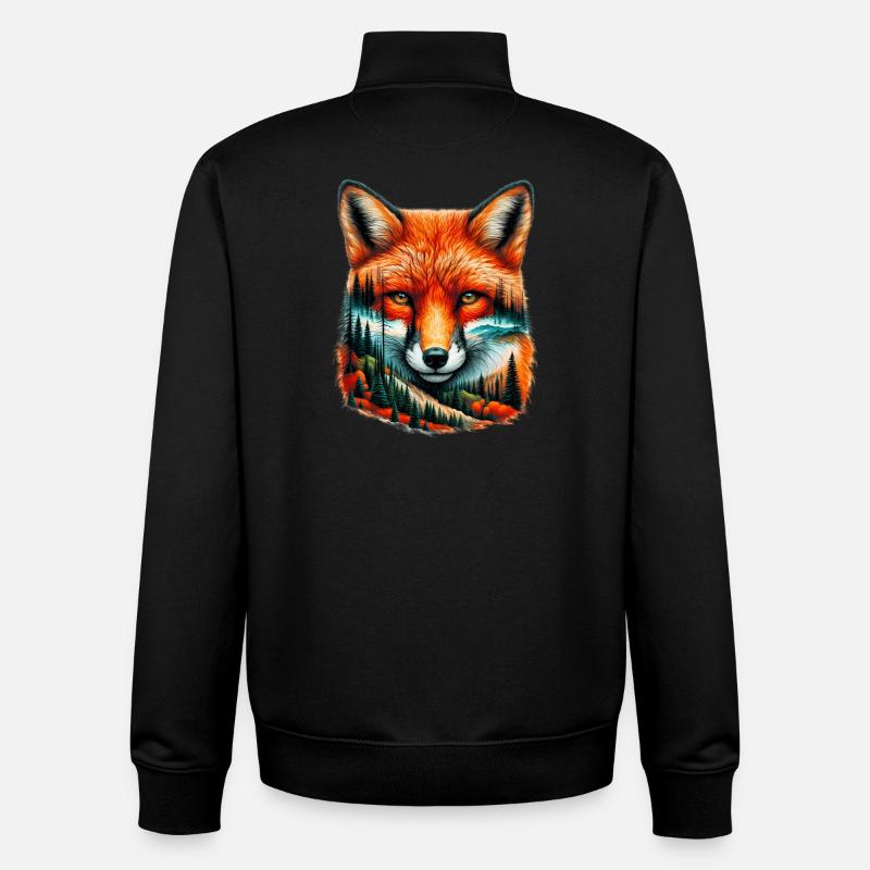 Fuchs - Unisex Organic Zip Sweatshirt von Stanley/Stella - Schwarz
