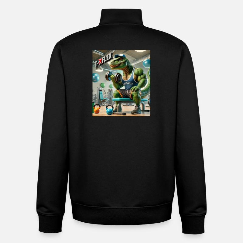 Dino T RFLEX - Unisex Organic Zip Sweatshirt von Stanley/Stella - Schwarz