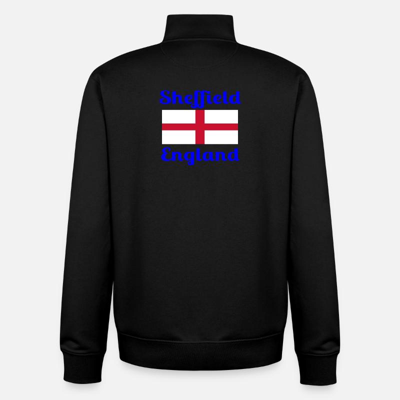 Sheffield English - Imprimés élégants - Sweat zippé unisexe en coton bio Stanley/Stella - noir