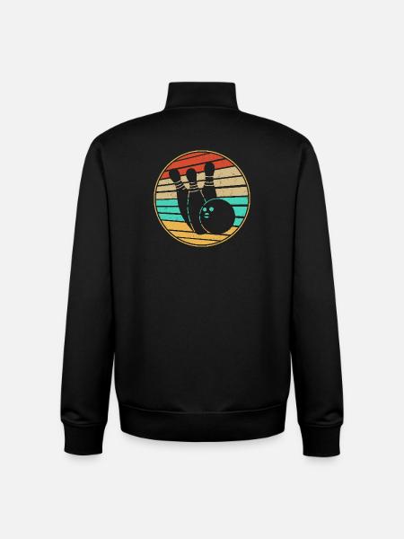 Bowling Retro - Unisex Organic Zip Sweatshirt by Stanley/Stella - black