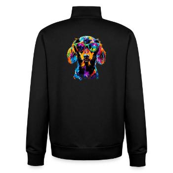 Dachshund, Dachshund, Miniature Dachshund, Dachshund Club, Dachshund - Unisex Organic Zip Sweatshirt by Stanley/Stella - black - Back - AI Model Male 185 light (185cm)