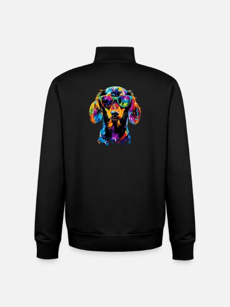 Mäyräkoira, Mäyräkoira, Kääpiömäyräkoira, Mäyräkoirakerho, Mäyräkoira - Unisex vetoketjullinen collegepaita luomupuuvillasta Stanley/Stellalta - musta