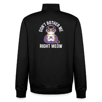 Gamer Cat: Stör mich nicht richtig Miau - Unisex Organic Zip Sweatshirt von Stanley/Stella - Schwarz - Hinten - AI Model Male 185 light (185cm)