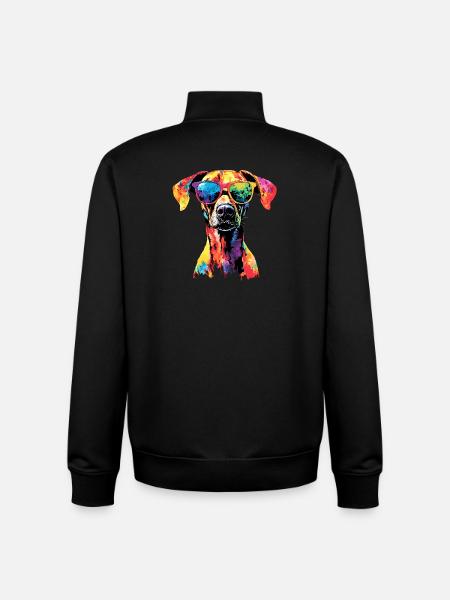 Rhodesian Ridgebackin metsästyskoirakoirat Pride Ridgeback - Unisex vetoketjullinen collegepaita luomupuuvillasta Stanley/Stellalta - musta