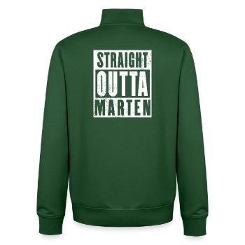 Dortmund Marten, Stadtteil, Ruhrgebiet, Ruhrpott - Unisex Organic Zip Sweatshirt von Stanley/Stella - Flaschengrün - Hinten - AI Model Male 185 dark (185cm)
