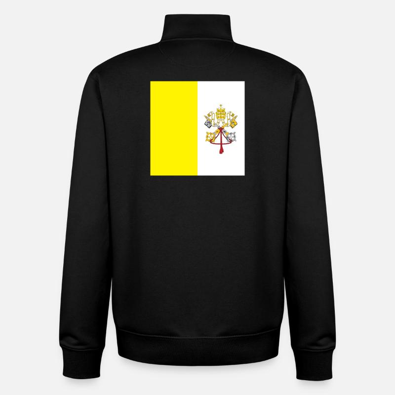 Vatican - Sweat zippé unisexe en coton bio Stanley/Stella - noir