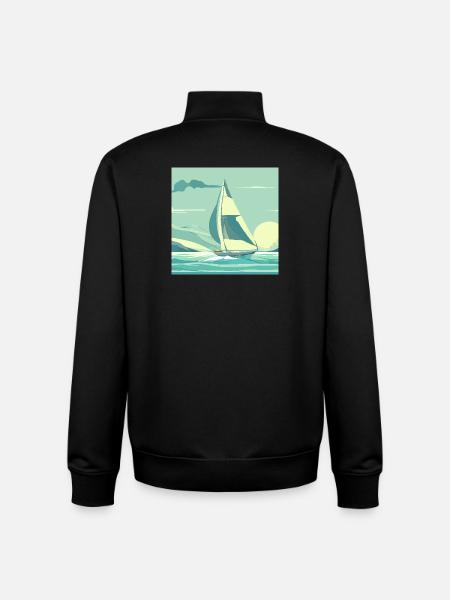 Sailing Boat - Unisex Organic Zip Sweatshirt von Stanley/Stella - Schwarz