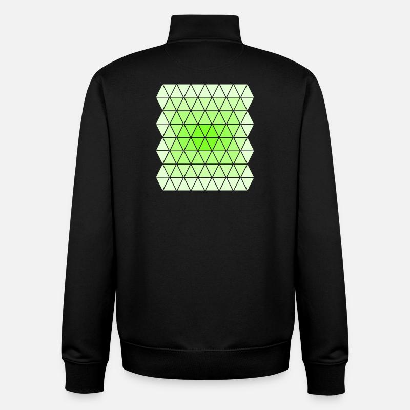 Motif Dégradé de Vert - Sweat zippé unisexe en coton bio Stanley/Stella - noir