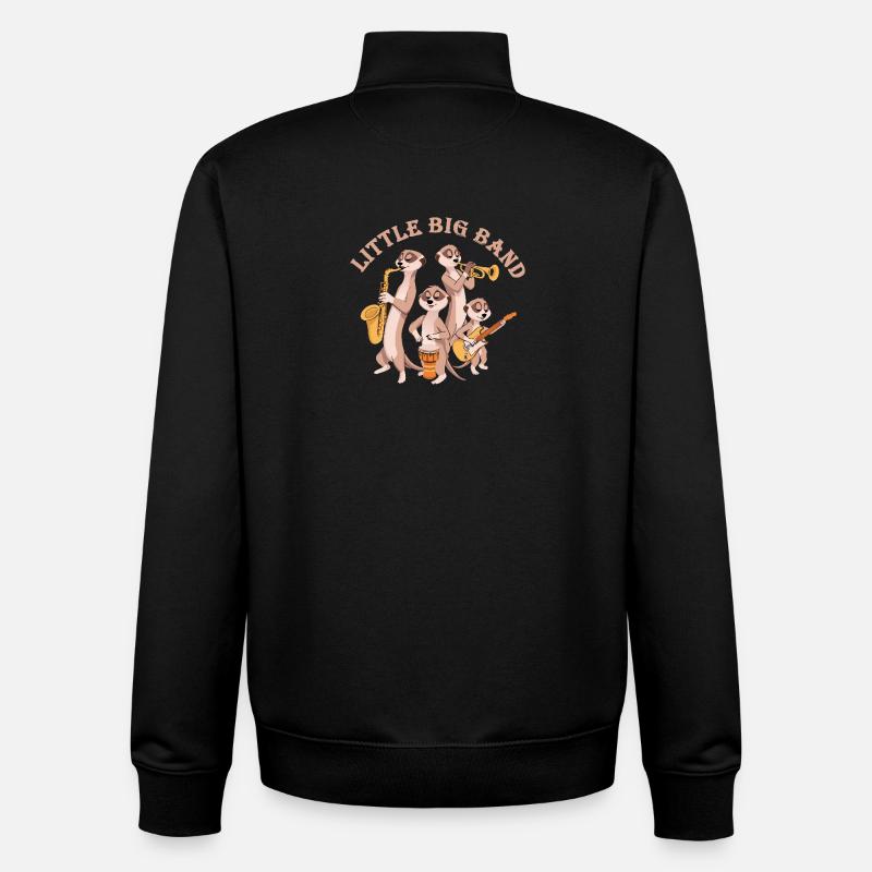 Erdmännchen Little Big Band - Unisex Organic Zip Sweatshirt von Stanley/Stella - Schwarz