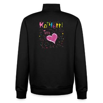 Konfetti im Herzen - Unisex Organic Zip Sweatshirt von Stanley/Stella - Schwarz - Hinten - AI Model Male 185 light (185cm)
