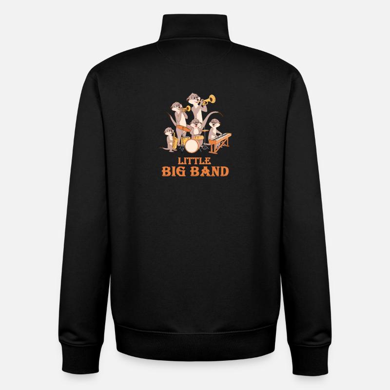 Erdmännchen Little Big Band - Unisex Organic Zip Sweatshirt von Stanley/Stella - Schwarz