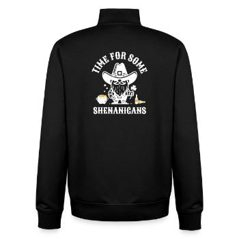 St. Patrick's Zeit für ein paar Spielereien Klee - Unisex Organic Zip Sweatshirt von Stanley/Stella - Schwarz - Hinten - AI Model Male 185 light (185cm)