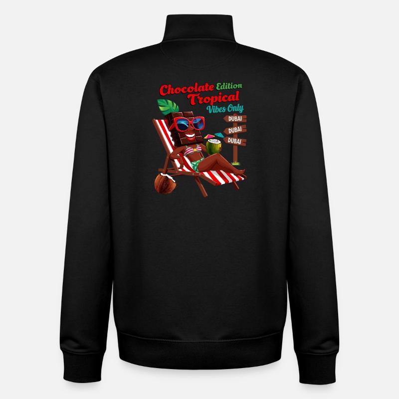 Schokolade Tropical - Unisex Organic Zip Sweatshirt von Stanley/Stella - Schwarz