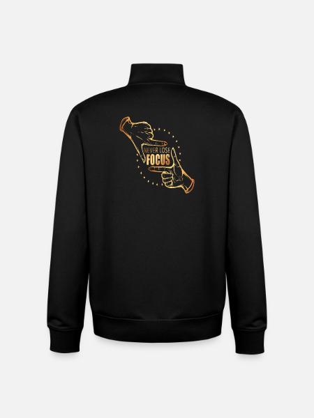 Never lose focus - Unisex Organic Zip Sweatshirt von Stanley/Stella - Schwarz