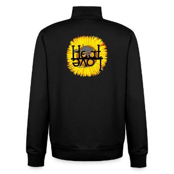 Chat d’été Chaleur Amour - Sweat zippé unisexe en coton bio Stanley/Stella - noir - Dos - AI Model Male 185 light (185cm)