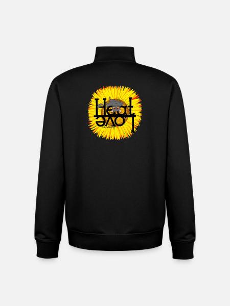 Chat d’été Chaleur Amour - Sweat zippé unisexe en coton bio Stanley/Stella - noir
