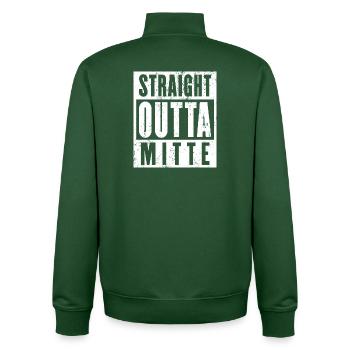 Mitte, Ruhrgebiet, Ruhrpott, Stadtteil Mitte - Unisex Organic Zip Sweatshirt von Stanley/Stella - Flaschengrün - Hinten - AI Model Male 185 dark (185cm)