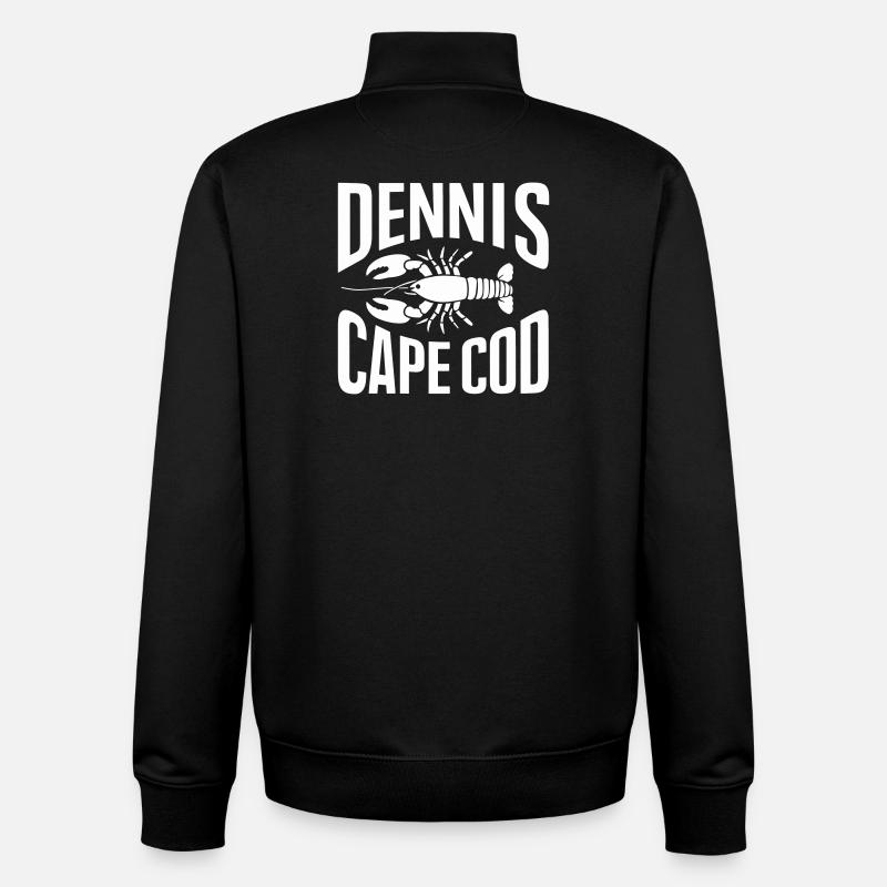 Dennis Cape Cod Homard - Sweat zippé unisexe en coton bio Stanley/Stella - noir