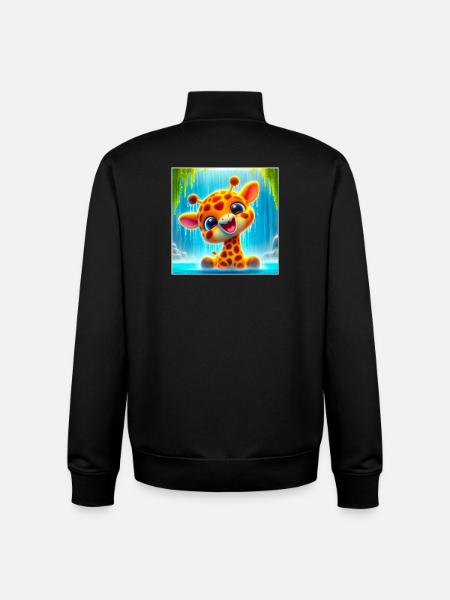 Giraffe - Unisex Organic Zip Sweatshirt by Stanley/Stella - black
