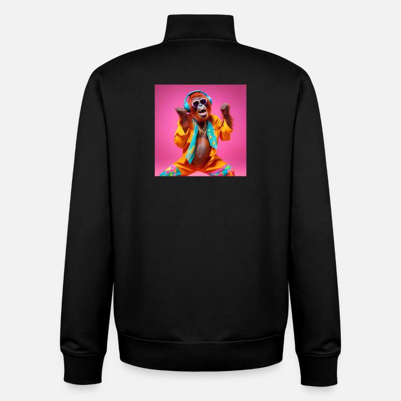Orang-Utan, Affe, Primat - Unisex Organic Zip Sweatshirt von Stanley/Stella - Schwarz