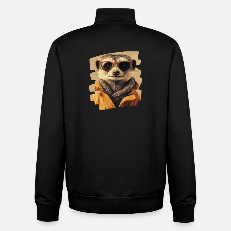 Erdmännchen - Unisex Organic Zip Sweatshirt von Stanley/Stella - Schwarz