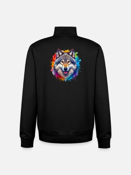 Wolf - Unisex Organic Zip Sweatshirt von Stanley/Stella - Schwarz