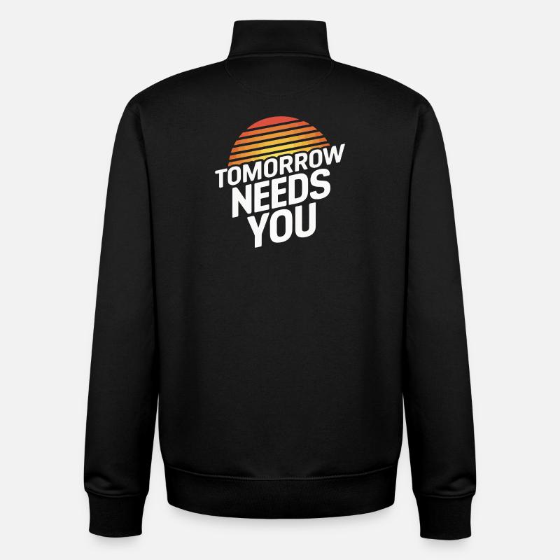Die Zukunft braucht Sie - Unisex Organic Zip Sweatshirt von Stanley/Stella - Schwarz