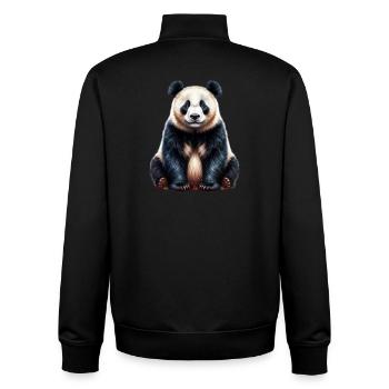 Panda - Unisex Organic Zip Sweatshirt von Stanley/Stella - Schwarz - Hinten - AI Model Male 185 light (185cm)