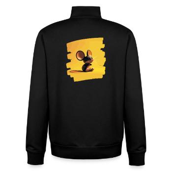Maus - Unisex Organic Zip Sweatshirt von Stanley/Stella - Schwarz - Hinten - AI Model Male 185 light (185cm)