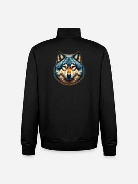 Wolf - Unisex Organic Zip Sweatshirt von Stanley/Stella - Schwarz