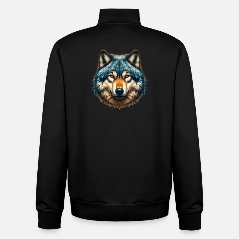 Wolf - Unisex Organic Zip Sweatshirt von Stanley/Stella - Schwarz