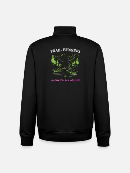Trail Running - Nature's Treadmill - Unisex Organic Zip Sweatshirt by Stanley/Stella - black