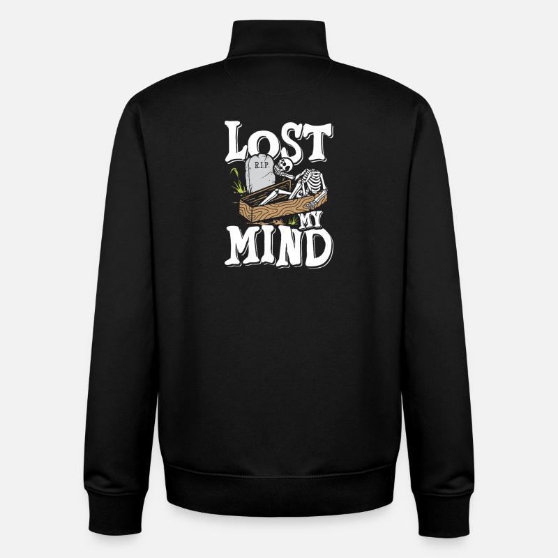 Lost my mind - Unisex Organic Zip Sweatshirt von Stanley/Stella - Schwarz