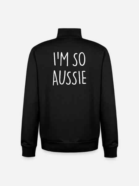 I'M SO AUSSIE Australia - Unisex Organic Zip Sweatshirt by Stanley/Stella - black