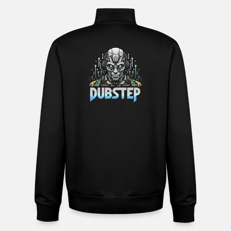 dubstep cyborg - Sweat zippé unisexe en coton bio Stanley/Stella - noir