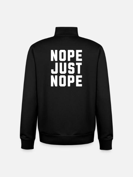 Non, juste non - Sweat zippé unisexe en coton bio Stanley/Stella - noir