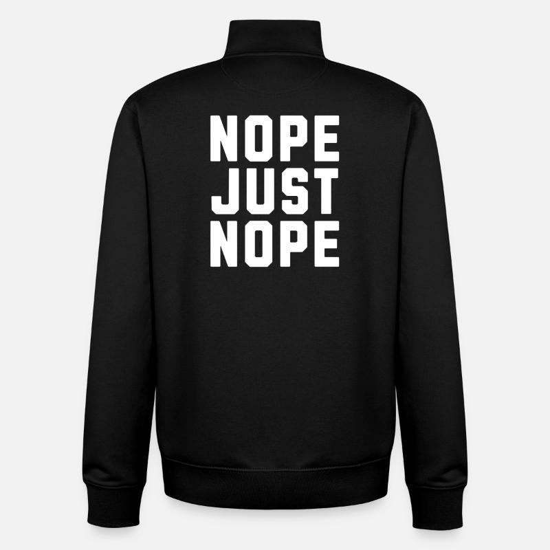 Non, juste non - Sweat zippé unisexe en coton bio Stanley/Stella - noir