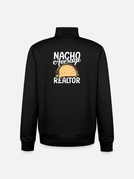 Nacho average realtor - Unisex Organic Zip Sweatshirt von Stanley/Stella - Schwarz