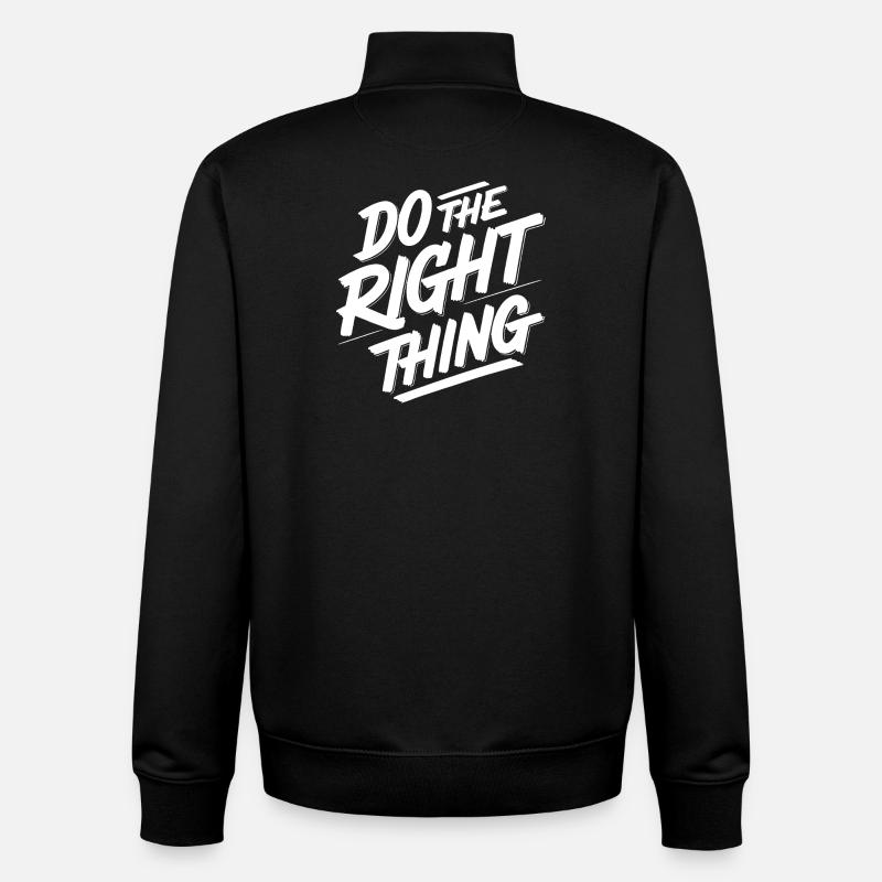 Tu das Richtige 1 (dunkel) - Unisex Organic Zip Sweatshirt von Stanley/Stella - Schwarz