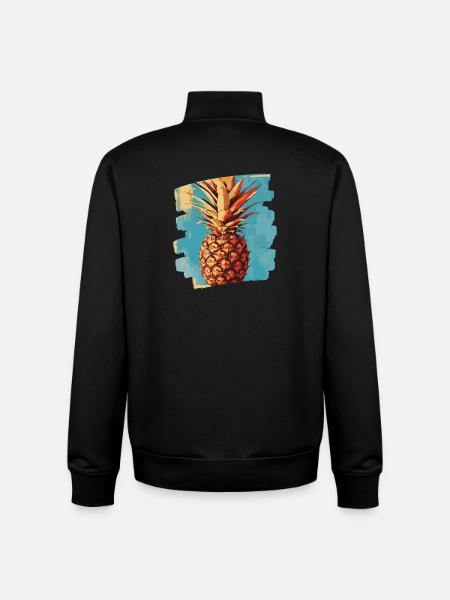 Pineapple - Unisex Organic Zip Sweatshirt by Stanley/Stella - black