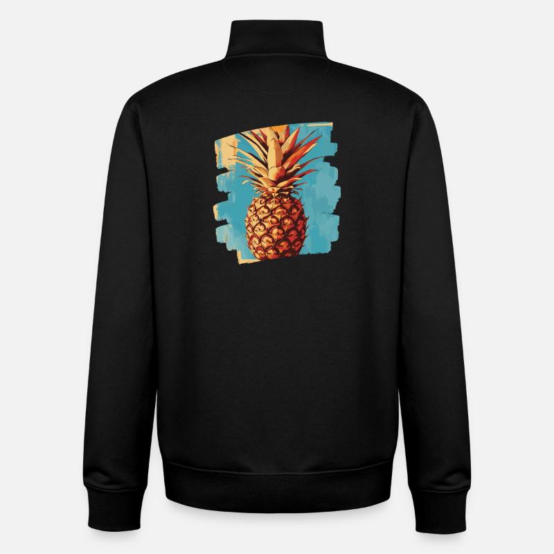Ananas - Unisex Organic Zip Sweatshirt von Stanley/Stella - Schwarz