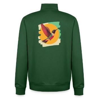 Colibri - Sweat zippé unisexe en coton bio Stanley/Stella - vert bouteille - Dos - AI Model Male 185 dark (185cm)