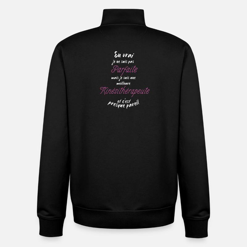 Ich bin der beste Physiotherapeut - Unisex Organic Zip Sweatshirt von Stanley/Stella - Schwarz