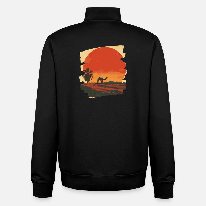 Kamel - Unisex Organic Zip Sweatshirt von Stanley/Stella - Schwarz