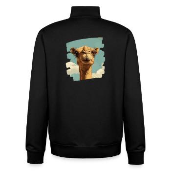 Chameau - Sweat zippé unisexe en coton bio Stanley/Stella - noir - Dos - AI Model Male 185 light (185cm)